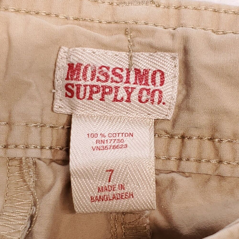 Mossimo Supply Co Button Zip Casual Chino Short Shorts Womens Size 7 Beige - Picture 3 of 8